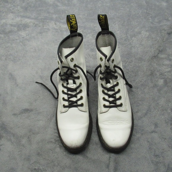 Dr Martens Zavala Boots‎ Unisex 6M 7W White Leather Lace Combat Chukka Chunky
